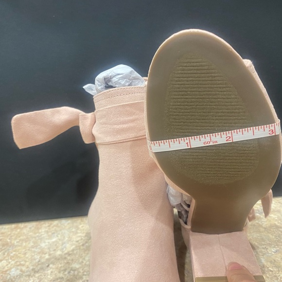 Pink Peep Toe Suede Booties 5.5 NIB - Picture 10 of 11